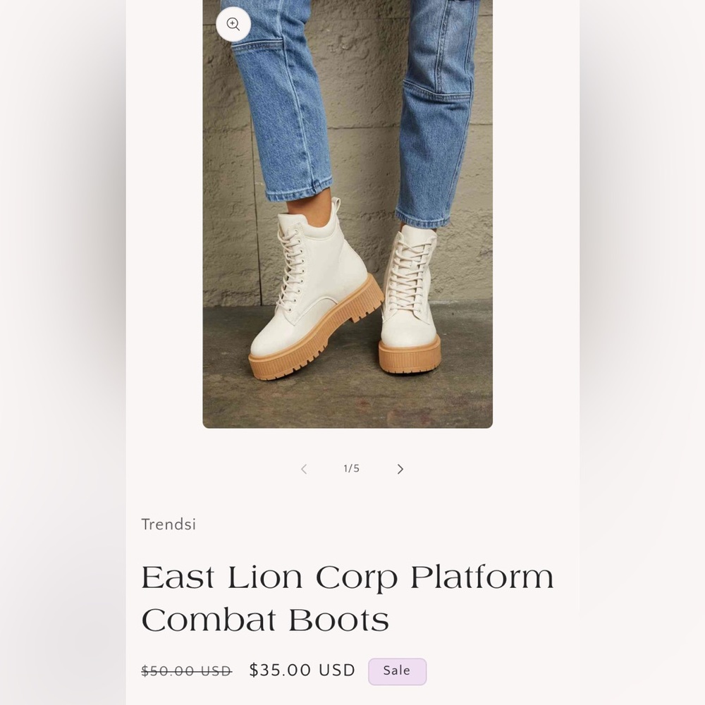 Platform combat boots